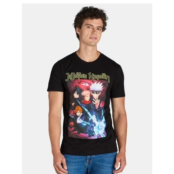 Jujutsu Kaisen Men's & Big Men's Graphic Print Tee Shirt, Size 2XL, Black - Picture 3 of 3